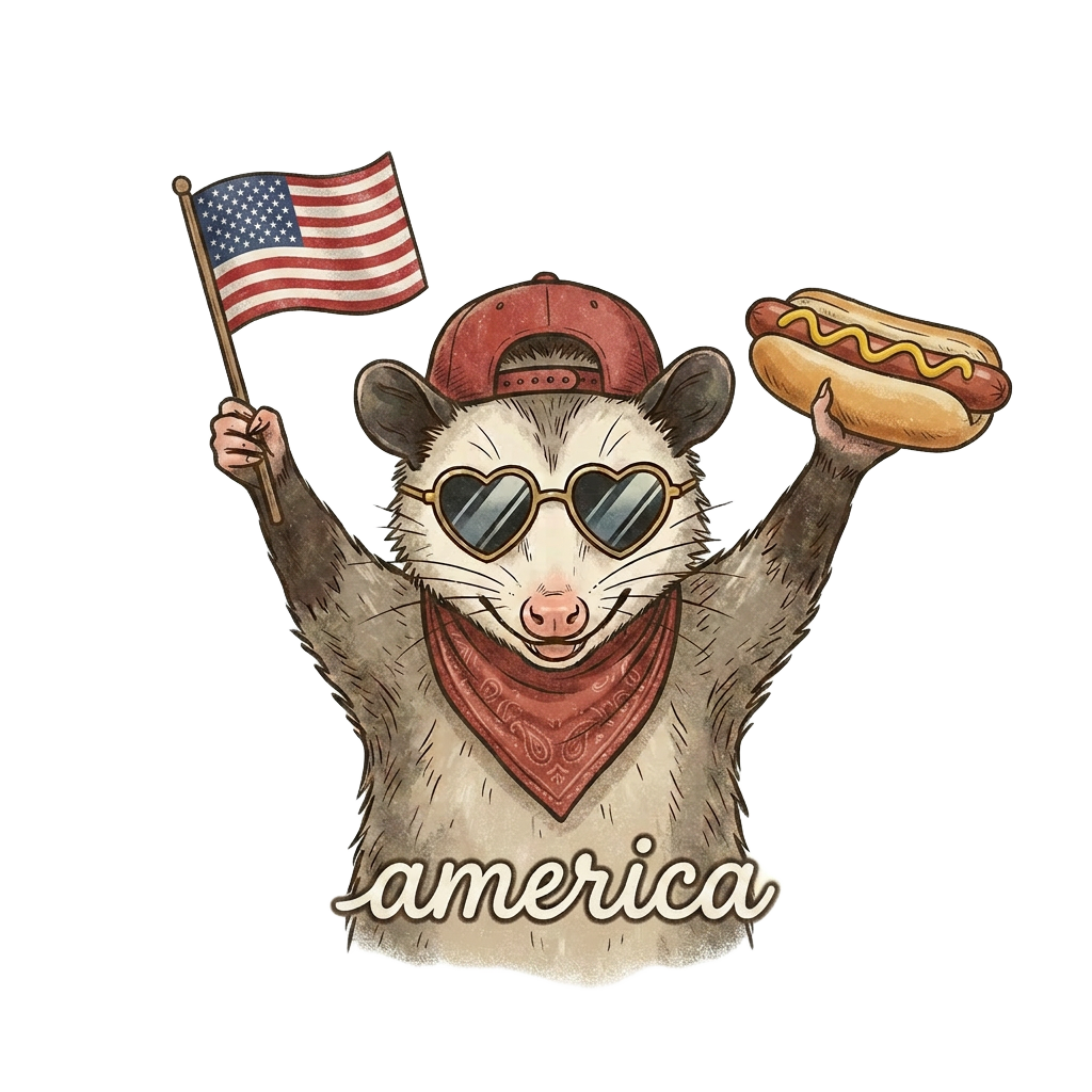 America Opossum print
