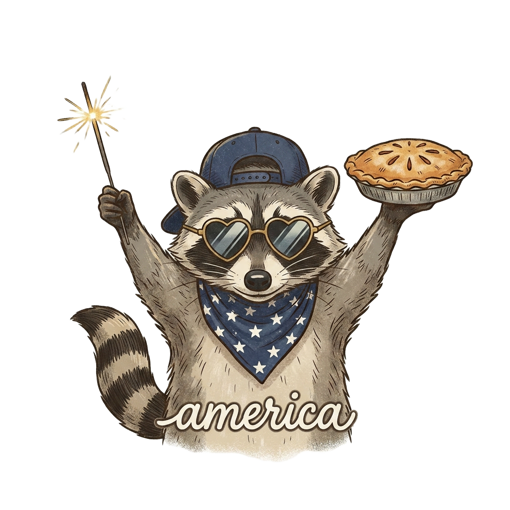 America Raccoon print