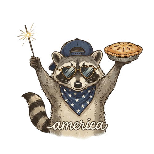 America Raccoon print