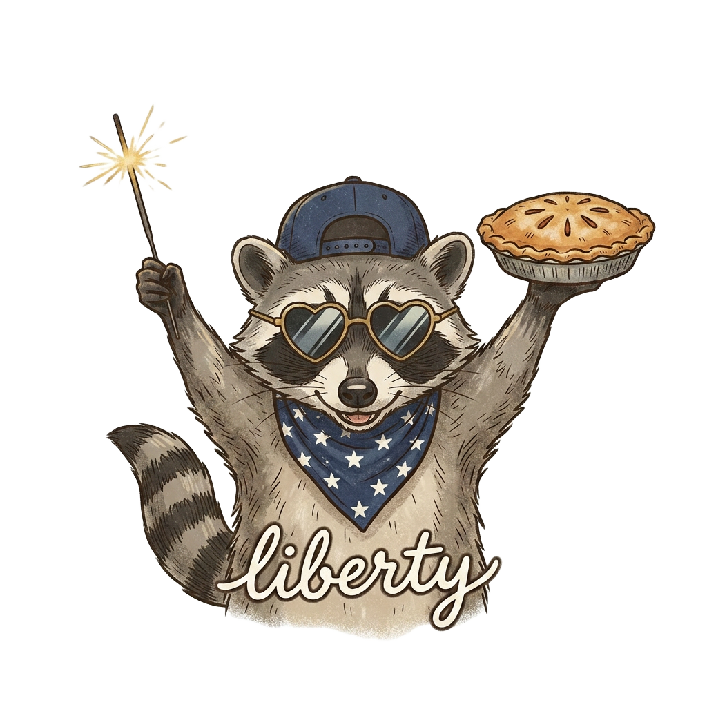 Liberty Raccoon print
