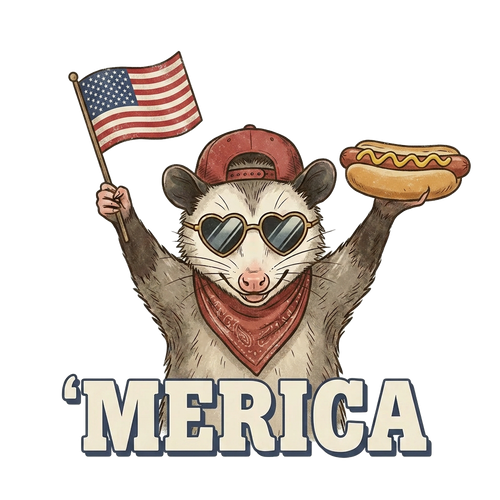 'Merica Opossum print
