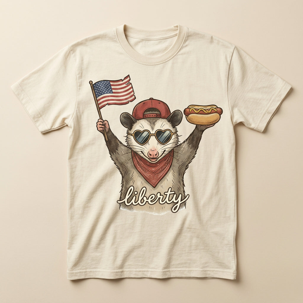 Liberty Opossum tee on hemp